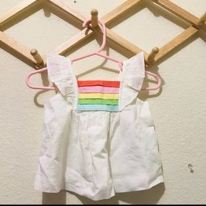 NWT baby gap rainbow stripe flutter tank
